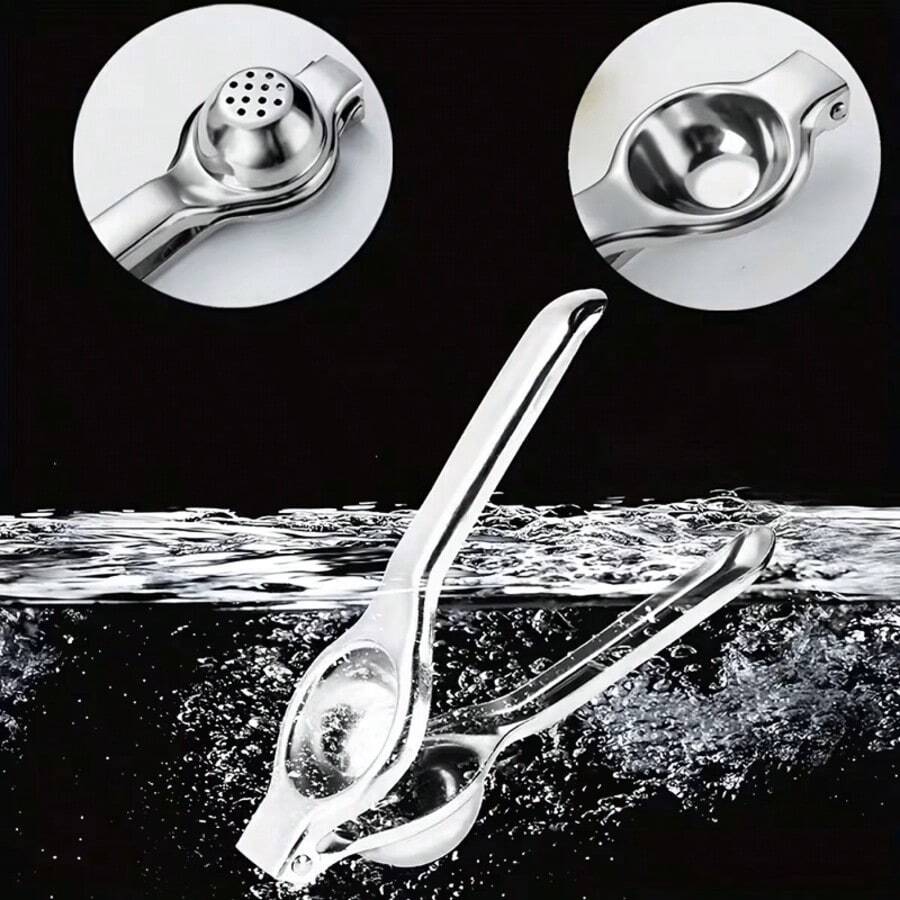 1 pieza Exprimidor de limón de acero inoxidable con función de prensa manual, exprimidor de naranja y limón multifuncional, herramienta de cocina para hacer bebidas frescas y deliciosas