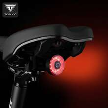 TOSUOD Super Bright Bicycle Tail Light, USB-C Rechargeable Warning Light With Brake Sensing Function, 5 Lighting Modes, IPX5 Waterproof Aluminum Alloy Bicycle Accessory - Multicolor - View 9
