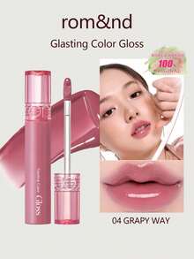 Rom&nd Romand 炫亮水润唇釉 #04 GRAPY WAY，高粘度，打造水润光泽唇妆，呈现半透明光泽，啫喱质地，6 小时保湿，纯素配方，便携装，打造韩式水光肌唇妆，镜头感闪亮，滋润干燥双唇，韩国化妆品，4 克/0.14 盎司 - #04 GRAPY WAY - 查看 2