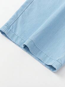 Quần jean ống đứng cho bé gái, chất liệu denim mỏng nhẹ, quần dài mùa hè cho bé gái tuổi teen 2026. - Denim màu xanh nhạt - Xem 6