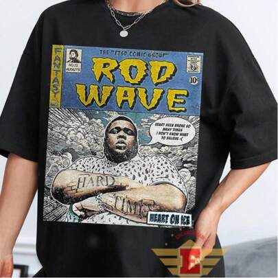Ro D Wave Comic Style T-Shirt, Rap Hip Hop Tee