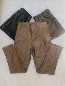 Legging de courinho flanelado importado - Marrom - Visão 2