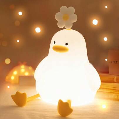 USB Rechargeable Cute Duck Night Light, Adjustable Color Temperature And Brightness, Suitable For Bedroom, Office Or Various Room Decor And Christmas Holiday And Birthday Gift, Auto Shut-Off After 30 Minutes