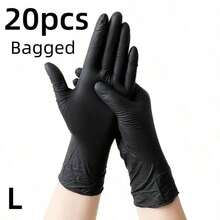 20/100pcs Nitrile Gloves, Cleaning Gloves, Dishwashing Gloves, Household Cleaning Gloves, Disposable Nitrile Gloves, Black Gloves Disposable Nitrile Gloves Household Nitrile Gloves Powder-Free Nitrile Gloves Touchscreen Compatible Gloves Waterproof Oil-Proof Gloves Non-Slip Grip Gloves Kitchen Cleaning Dishwashing Hairdressing Auto Repair Medical Cleaning Food Preparation Affordable Nitrile Gloves Cleaning Supplies - Black - View 16