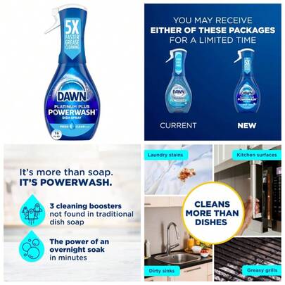 Powerful Dish Spray Soap For Effective Cleaning Fresh Scent 16 Fluid Ounces Bottle Heavy Duty Degreasing Formula For Pots Pans Utensils And Cookware Quick Sudsing Stain Removing Kitchen Essential