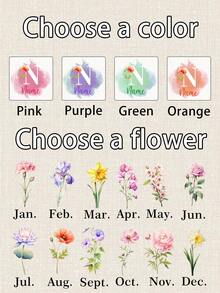 Personalized Jewelry Box-With Birth Flower, Custom Name Travel Jewelry Box, Customized Letters Jewelry Boxes For Women, Men Jewelry Box, Jewelry Box Organizer, Customizable Valentine'S Day, Travel, Convenient, Birthday Gifts, Couples, Family, Mom - Style C - View 6