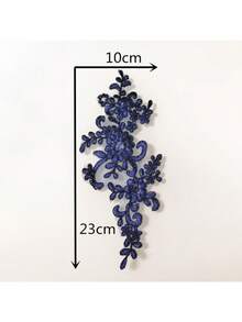 1pair Colored Lace Pair Flower Bridal Dress Headwear Lace Accessories Multi Color Headwear Clothing Car Stock Stickers - Multicolor - View 3