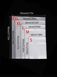 10个透明PE自封袋，带透气孔，可重复使用塑料收纳袋，适用于衣物、袜子、内衣、化妆品、旅行、家居收纳、零售展示、运输、衣柜、行李箱、壁橱、卧室、浴室、办公室、厨房、搬家和储物、礼品包装以及日常使用。 - 白色 - 查看 16