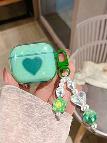 Transparent Shiny Green Protective Case Suitable Compatible With Apple Wireless Earphone Case, Scratch-Resistant And Shockproof - Translucent Green - View 7