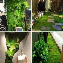 Artificial Moss Grass Lawn, DIY Synthetic Turf Landscape Simulation Artificial Grass Mat Fake Grass Carpet Suitable For Balcony, Terrace, TV Wall Decoration, Window Display Decoration, Realistic - 39.37 * 39.37in - View 2