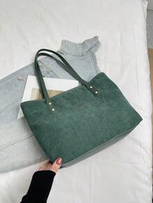 Large-Capacity Versatile Shoulder Bag. 2026 New Model. Retro And Versatile Style Bag. Elegant Women's Bag. - Green - View 7