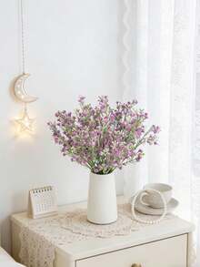 1/3/100支 13.77英寸 仿真绿植，星空花束仿真植物，适用于花瓶、DIY婚礼花束、派对、家居、厨房、花园、酒店、办公室、斋月、感恩节装饰、DIY花环、礼品、桌面摆件、生日装饰、室内外装饰、散装仿真塑料花，可用于花瓶装饰、农舍家居装饰、波西米亚风婚礼 - 紫紅色 - 查看 8