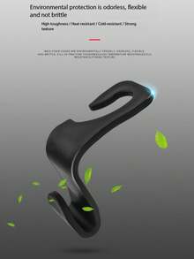2/4pcs Car Seat Headrest Hanger Hooks, Hidden Car Seat Back Hooks, Multi-Functional Car Interior Storage Hooks, Plastic Car Hooks, Headrest Hanger, Car Seat Storage Hooks, Backseat Hooks, Headrest Hanger Rack - Black - View 5