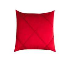 Kit 2 Capas de Almofada Suede Drapeada 45x45cm - Vermelho - Visão 3