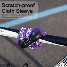 Candado de cadena para bicicleta, 3.2 pies de largo, combinación de 5 dígitos, bloqueo antirrobo, resistente y reiniciable, sin - como en la foto - Ver 3