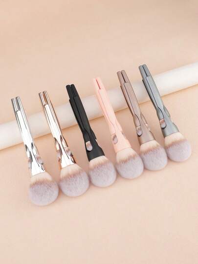 四合一旅行化妆刷套装 - 可互换便携式旅行化妆刷 - 包括面部和眼部化妆刷，方便随时随地化妆