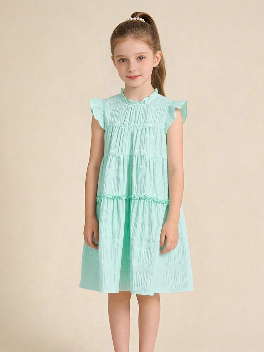 Balabala Girls' Ruffle Hem A-Line Dress, Sweet Summer Outfit