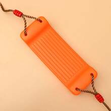 ¡Recomendadoibasenice Columpio Infantil Ajustable con Cuerda Resistente Asiento De Columpio Al Aire Libre para Niños Juego De Patio  Y Fácil De Instalar para Jardín Y Interior 17.32X6.69X2.75In¡Top de Temporada - Naranja - Ver 2