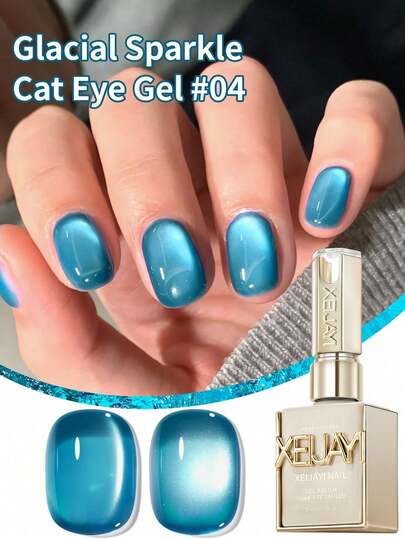  XEIJAYI 1pc 15ML Blue Cat Eye Nail Gel Polish Semi Permanent Nail Art Soaking UV LED Nail Salon DIY Nail Salon Gel For All Seasons