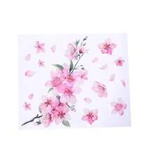 Pegatinas florales de flor de cerezo rosa para coche, calcomanía de vinilo de amor para ventana de parachoques para mujer, accesorios de estilismo para afinación de coche 4FRL - Sakura 11x10cm 1 pieza - Ver 8