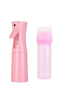 2件組美髮護理套組：1個噴霧瓶 (200ml) + 1個髮油塗抹器；髮根梳塗抹器－髮油塗抹瓶頭設計為梳子形狀，軟身帶刻度，方便調配髮色，也可加入髮油打造自然蓬鬆髮型。美髮造型工具/髮飾 - 彩色 - 查看 16