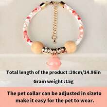 1 pieza Collar ajustable para mascotas con campana, collar para mascotas no apretado adecuado para gatos y perros pequeños - Multicolor - Ver 1