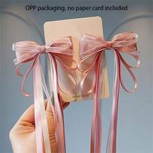 1 Pair Bow Knot Tassel Hair Clips, Braided Hair Clips, Fashion Versatile, Suitable For Travel, Vacation, Birthday Party, Christmas, Halloween And Daily Styling - Multicolor - View 10