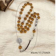 33pcs 10mm Glass Beads Bracelet, Muslim Prayer Beads, Middle Eastern Arabic Style - Multicolor - View 3