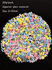 2-10mm Premium Glass Material Mixed Bead Beads, Handmade DIY Bracelets, Necklaces, Pendant Materials, Packaging Accessories Wholesale - Multicolor - View 15