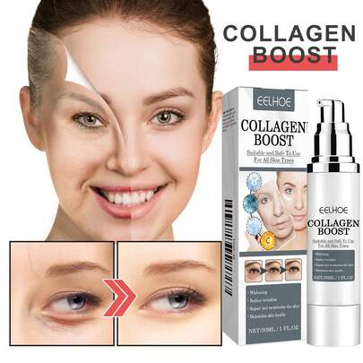 EELHOE 30ml,Collagen Enhancing Cream, Deeply Moisturizing, Reducing Wrinkles, Replenishing Collagen, Repairing The Skin Barrier, Making The Skin Smooth, Tender And Radiant.