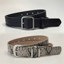 2件套女士牛仔腰带和休闲裤，日常穿着 - 彩色 - 查看 1