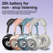 无线蓝牙耳机，蓝牙5.4，封闭式设计，可调节头带，内置麦克风 - 彩色 - 查看 5