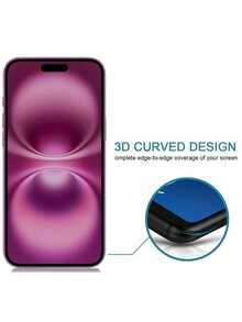 2pcs 9H Full Coverage Anti-Spy Tempered Glass Screen Protector Compatible With 17/16/15/14/13/12/11 Models, Anti-Scratch, Anti-Shatter, Anti-Peeping, Bubble-Free, Durable - Black - View 3