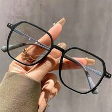 New Ultra-Light Frosted Large-Frame Non-Prescription Glasses - 橙棕色 - 查看 4