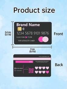 1pc Customizable DIY Loyalty Card Template, Personalized Text & QR Code Loyalty Card, Credit Card Style Template, Beauty VIP Card, Customer Reward Card, Salon Discount Card - Multicolor - View 6
