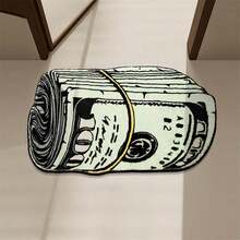 1pc Home Entrance/Bathroom Tub Rug, Soft Anti-Slip Washable Faux Cashmere Mat ,Room Decor - Green - View 11