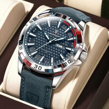 Montre à quartz mode homme POEDAGAR, bracelet en acier inoxydable, cadran exquis, élégante et généreuse, convient pour les affaires et les tenues décontractées, idéale comme cadeau - Noir - Voir 13
