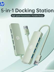 HP 四合一 USB 集线器，带 Type-C 充电适配器，兼容苹果笔记本电脑，支持 4K 投影和 PD 快充，提供黑色、白色、米色和银色四种颜色可选。 - 一拖四拓展塢 - 查看 2