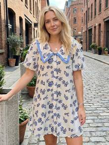Women Short Dresses - Blue - View 7