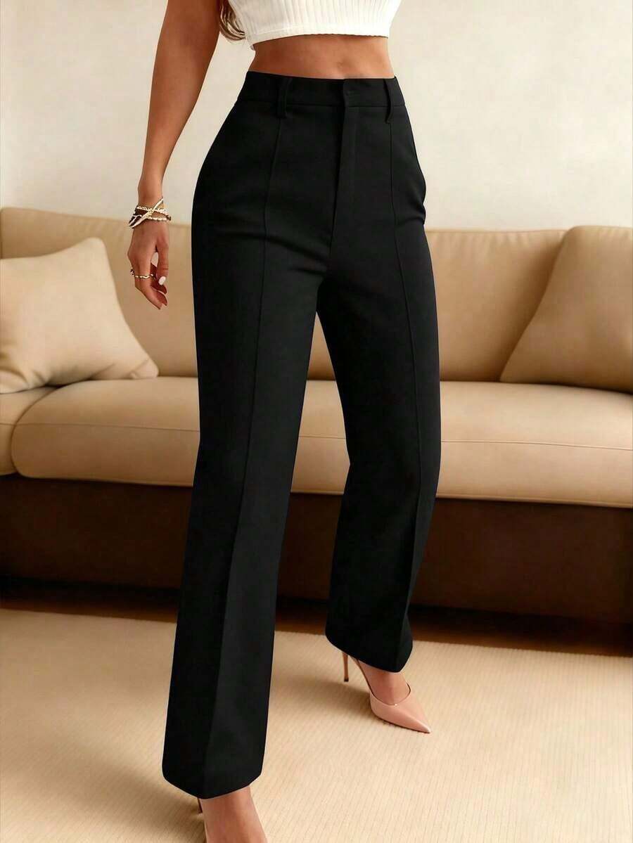 Women's Straight-Leg Business Pants, Elegant & Refined, Versatile Various Commuting Occasions - Màu xanh lá cây đậm - Xem 1