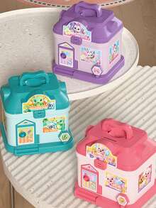 1 Set Dinosaur Style Password Key Piggy Bank, Cartoon Style, Multiple Styles, Multiple Colors Piggy Bank, Password Box, Piggy Bank, Party Gift, Birthday Gift - Multicolor - View 5