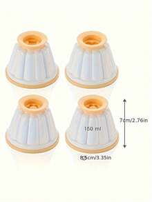 1/4 布丁慕斯蛋糕模具套装 - ABS塑料烘焙工具，适用于果冻、蛋奶冻、奶油布丁和巧克力甜点 - 彩色 - 查看 7