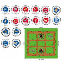 Quixorblex 17 Pcs Animal Cognitive Battle Board Game Chess Set, Animal Strategy Display Board Set, Hook & Loop Teaching Display Aids , Classroom Demonstration & Presentation Supplies - Multicolor - View 4