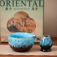 中东风情抹茶碗，适合下午茶，二合一陶瓷甜点碗兼茶具，质朴陶瓷纹理，中东复古釉面，耐热易清洗，复古中东抹茶碗，质朴质感，网红同款，茶道必备碗 - 彩色 - 查看 6