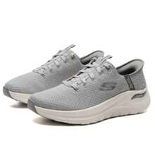Skechers 男士新款轻便缓震休闲步行运动鞋 - 灰色 - 查看 5