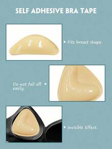 2 Pcs Invisible Lift Inserts Double-Sided Sticky Bra Ultra Push Up Bra Inserts Suitable For Different Occasions Boomba - Multicolor - View 11