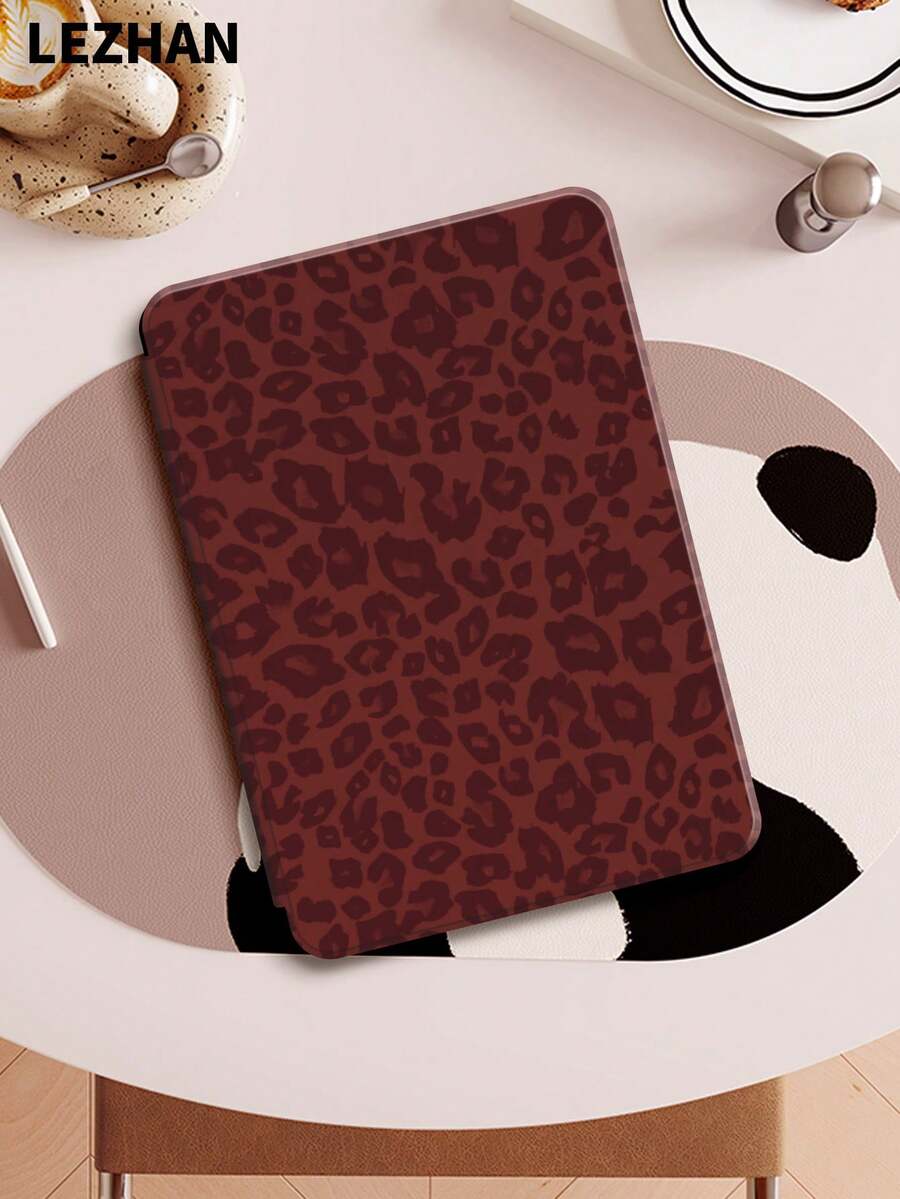 1 件装奢华酒红色豹纹保护套，适用于 Kindle 2024、Kobo、Kindle NK 11/Kindle 儿童版/Kindle Paperwhite 5，电子书阅读器保护套，带自动唤醒/睡眠功能，纤薄便捷，完美贴合，保护您的阅读设备。 - 彩色 - 查看 1