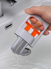 1套拖把+海绵，迷你手持式软拖把 - 可伸缩、可折叠，节省空间，适用于家庭、办公室、浴室和厨房，小巧的桌面清洁器，多功能迷你拖把，免手持海绵拖把，干湿两用，日常清洁，家居收纳，宿舍必备 - 1pc桌面拖把 - 查看 7