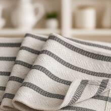 3-Piece Set Of 100% Cotton Kitchen Rugs – Mandacaru With Runner - Grey - View 6