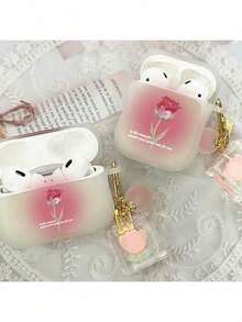 Dreamy Rose Protective Case Suitable Compatible With Apple Wireless Charging Case, Scratch-Resistant And Anti-Drop - Clear - View 4